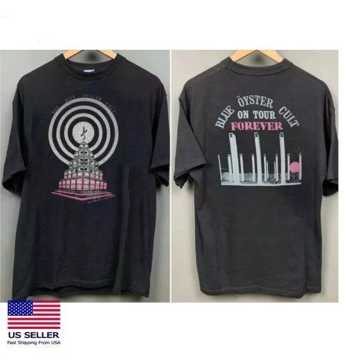 

Blue Oyster Cult On Tour Band Black 2 Side Tshirt Unisex S5XL Unisex T-Shirt S