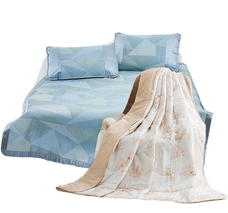 

LUOLAI Anti-Mite Antibacterial Summer Quilt & Cooling Mat Set