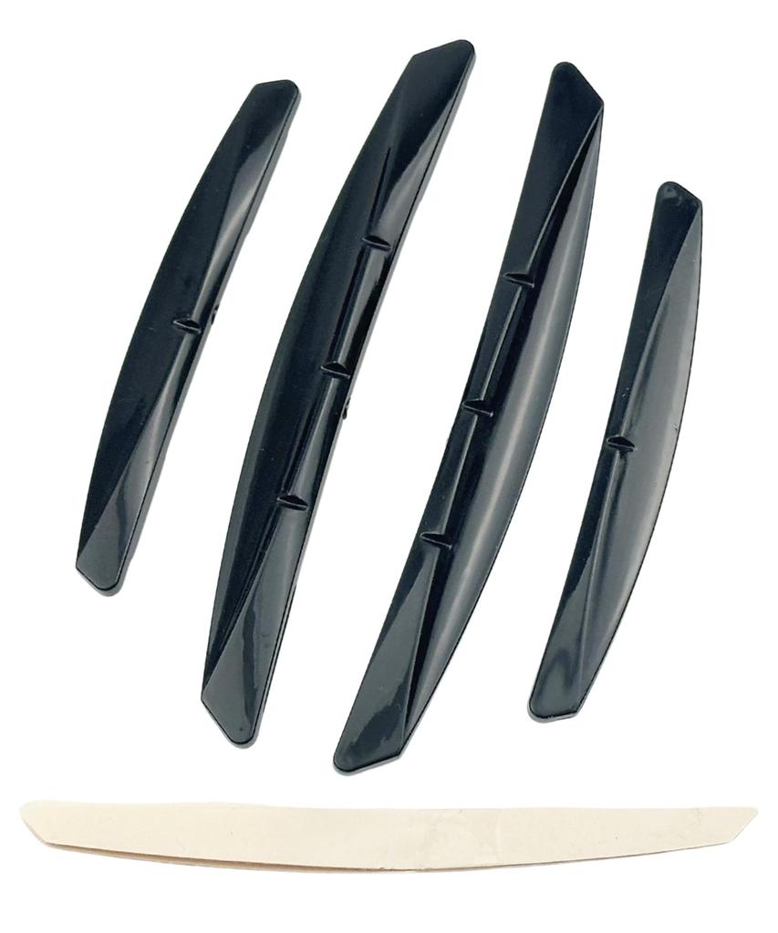 HTharros Ochrana dveří auta, Sada 4 kusů, Černá, Univerzální vkládací typ, Ochrana proti poškrábání,