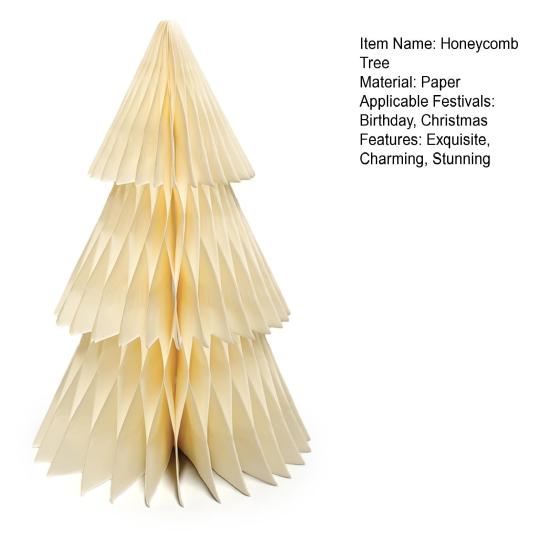 Paper Christmas Tree Decoration 6/8/10/12 Inch 3D Honeycomb Tree Table Centerpiece for Holiday Party Home Office Kitchen Decor