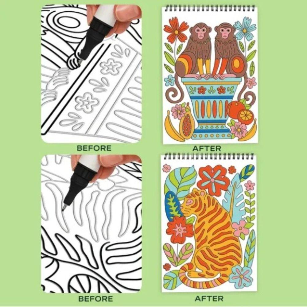 Educational Theme Doodle Activity Book Easy Drawing Art Book Cartoon Coloring Book For Adults