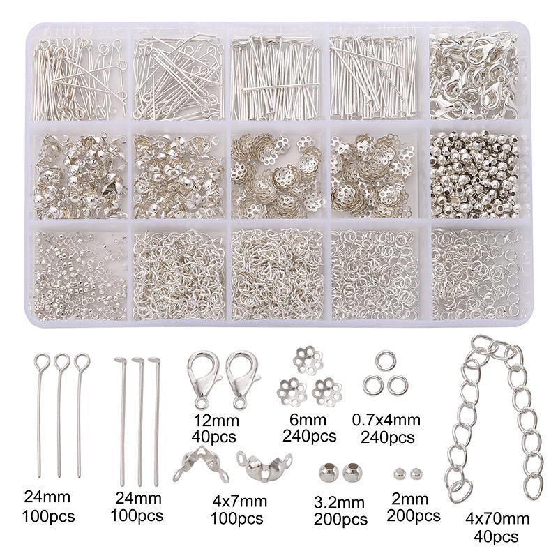 Kit di avviamento per la creazione di gioielli Orecchini Collana Componenti Perline fai-da-te Accessori per gioielli Adatto per adulti e principianti