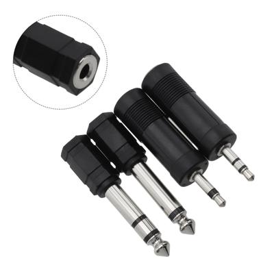 4PCS 3.5mm To 6.35mm Stereo Headphone Adaptor Connector Converter 6.3mm 1/4 Inch