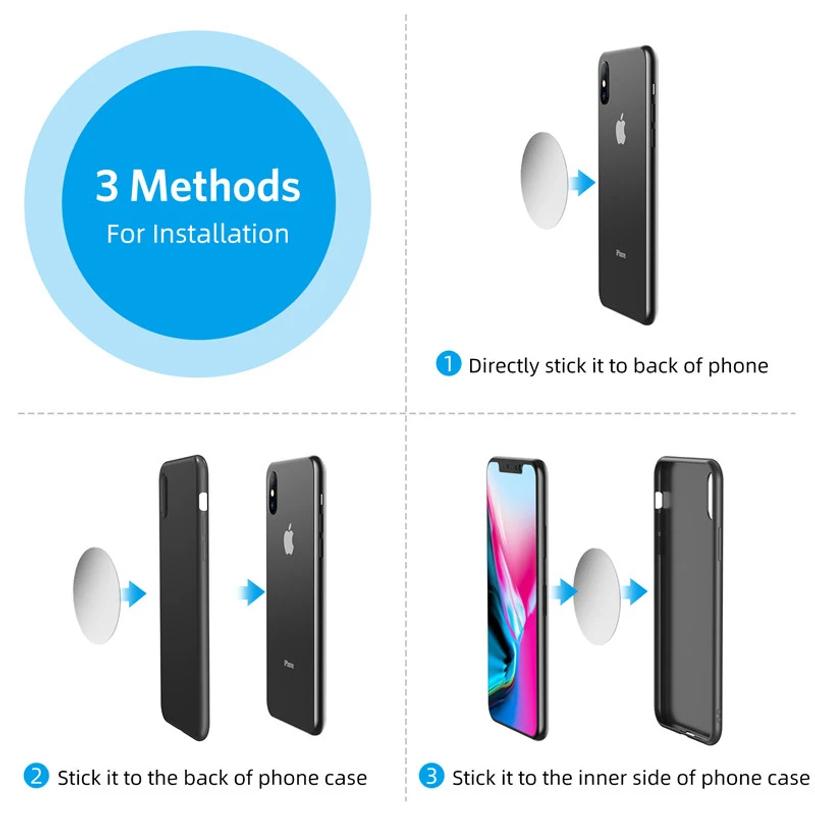 Magnetyczny Uchwyt Samochodowy na Telefon Klips do Kratki Wentylacyjnej Mocowanie Obrót 360° Uchwyt Mobilny Stojak na Telefon Komórkowy GPS do Samochodu Dla IPhone Samsung Huawei