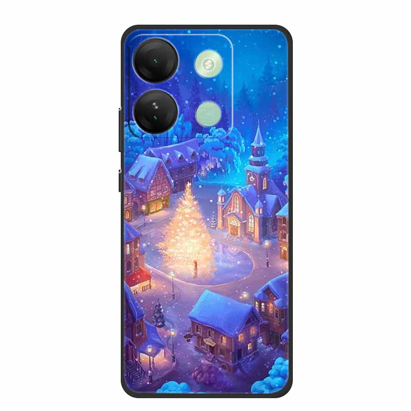 For Infinix Smart 7 HD Christmas Soft Case Silicone TPU Back Cover Phone Cases For Infinix Smart7 Plus X6516 Xmas New Etui Shell