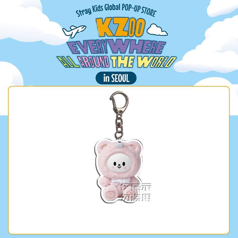 Heiß Neu Cartoon Acryl Schlüsselanhänger SKZOO Global Flash Acryl Schlüsselanhänger Rucksack Zubehör FELIX Bang Chan Fan Geschenk