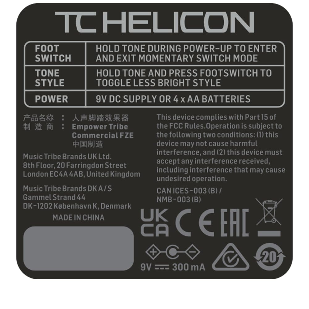 TC Helicon TALKBOX SYNTH Vocal Effects Processor