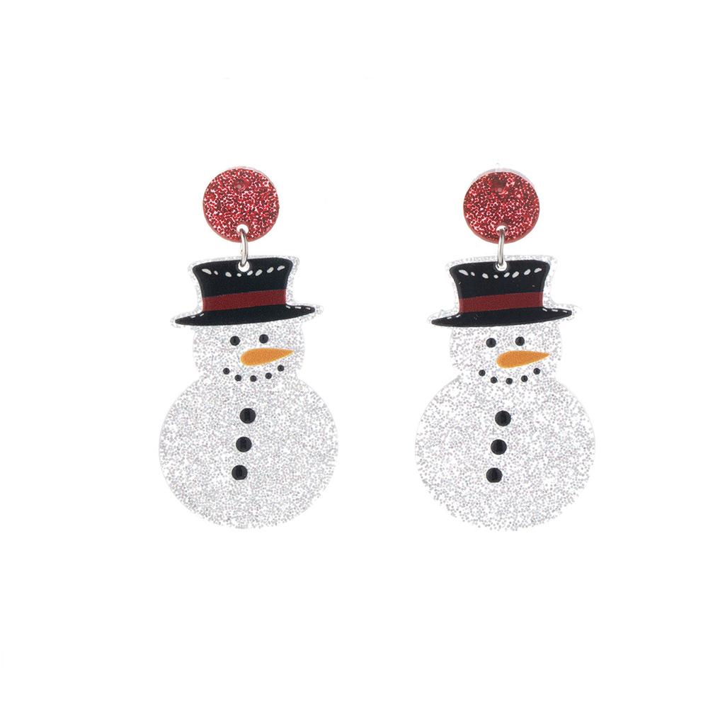 Feine Blitz Cartoon Süße Weihnachtsmann Acryl Ohrringe, Lustige Kreative Design Ohrringe Für Frauen