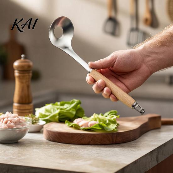 Antihaft-Fleischbällchen-Schöpflöffel-Hersteller-Werkzeug, Antihaft-Schaufel aus Edelstahl, Küchenwerkzeuge zum Kochen, Formgebungsgadget mit langem Holzgriff