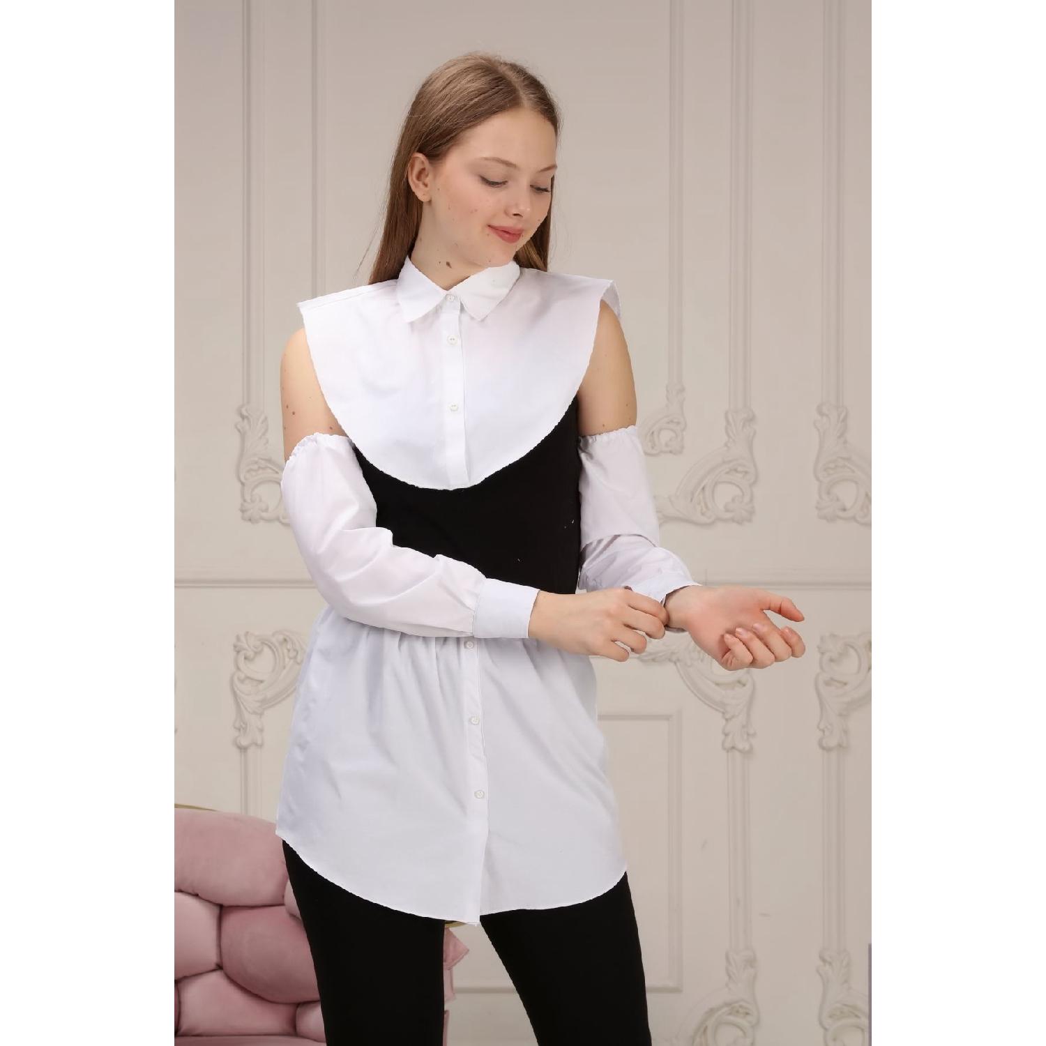 

Hijab Poplin Sleeve (shirt sleeve) Standart білий