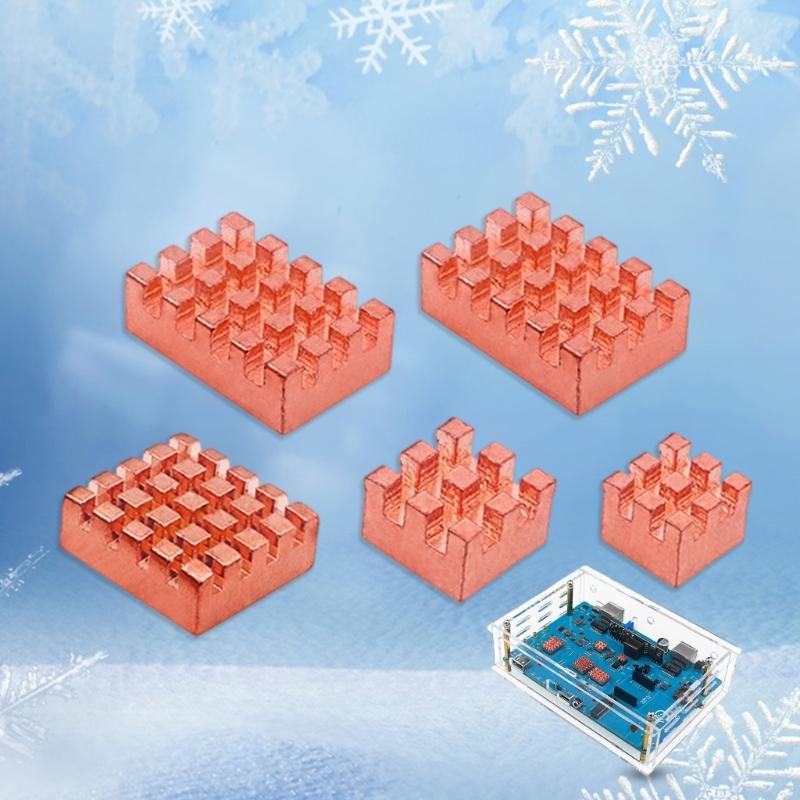 Efficient Cooling Pad Copper Heatsinks 5Pcs Pack For Banana Pi OpenWrtOne Cooling Long Use for Development Board
