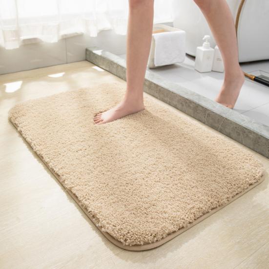 Koupelnová předložka Absorpční plyšový kobereček na podlahu Jednobarevný Strojově pratelný Protiskluzová rohožka ke dveřím do koupelny ložnice vstupní chodby