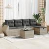 VidaXL Garden Lounge Set 6 Pcs with Light Grey Cushions Wicker 3325578