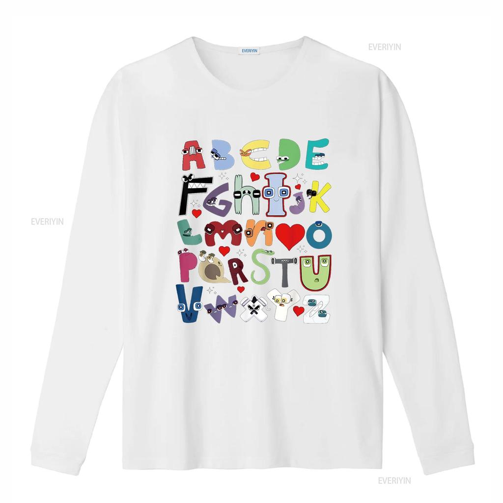 Alphabet Lore A Z I Love You Letter for Kids Boys and Girls T Shirt Vintage Washed Graphic Fashion Breathable Stretched Unisex