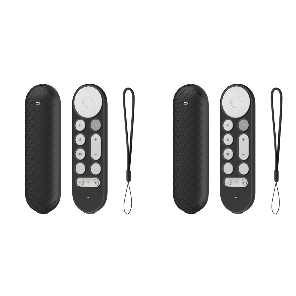 Silicone Remote Case Anti-Slip Protective Controller Sleeve Skin with Lanyard Remote Protective Case for Google TV Streamer 4K