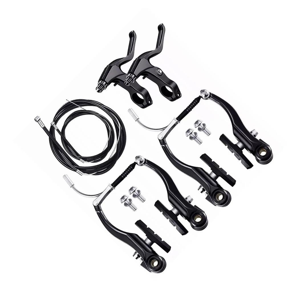Aluminum Alloy Mountain Bike V Brake Set Front And Rear Black Riding Accessories for Mountain And Road Bikes