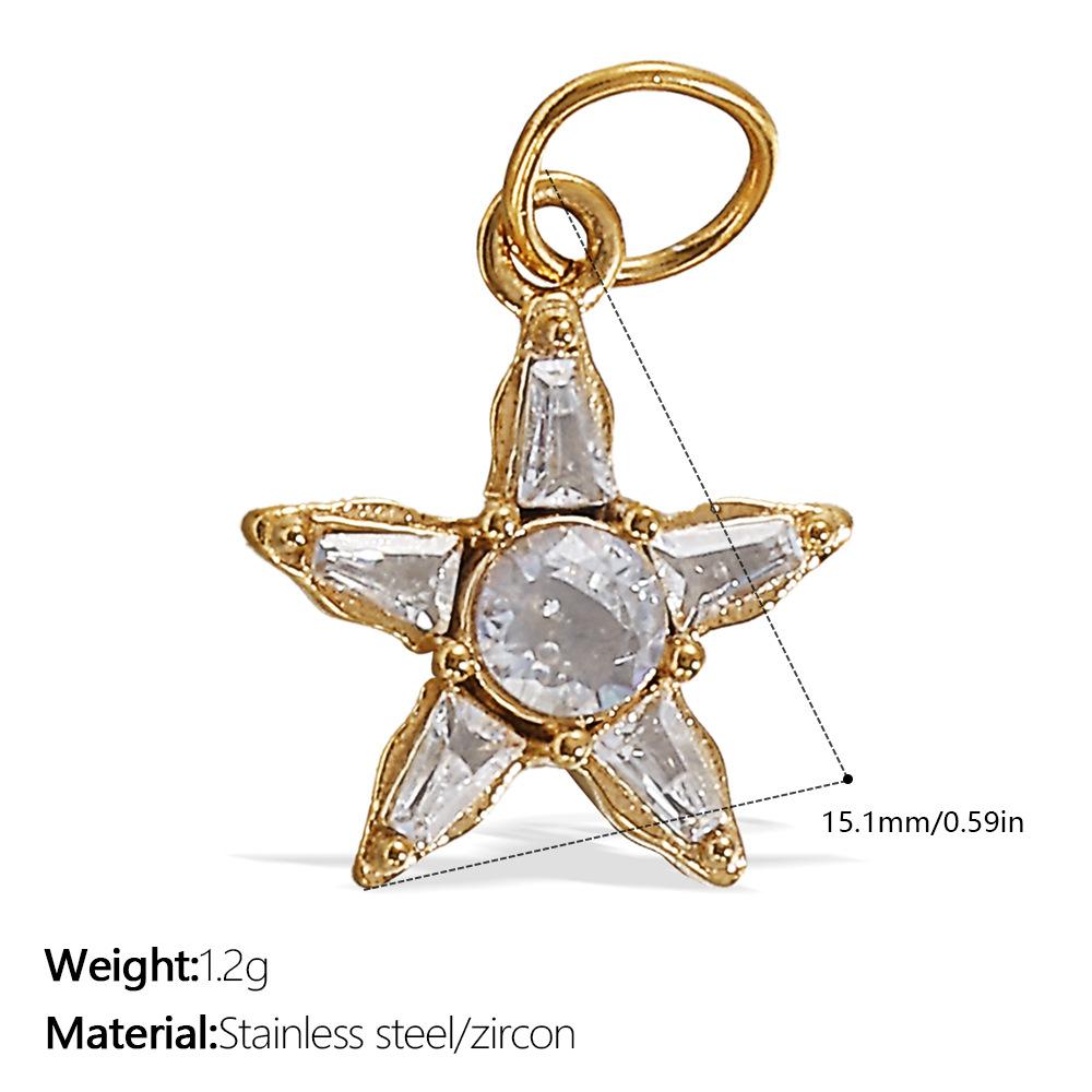 European and American creative colorful and diverse DIY pendant stainless steel plated 18K gold versatile pendant collection