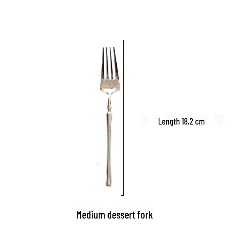 "Juego de Cubiertos Franceses de Acero Inoxidable 304": Cuchillo para carne, Tenedor, Cuchara, Utensilios de postre"