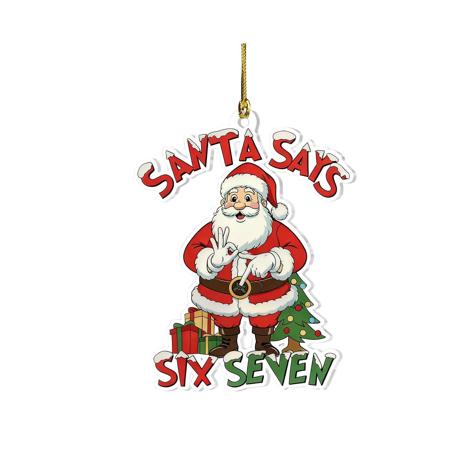 

2D Acrylic Christmas Ornaments, Suitable For Keychains, Car Rearview Mirror Accessories, Backpacks One Size