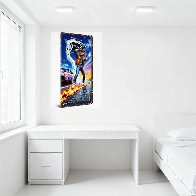 בחזרה לעתיד סרט רטרו שלט פח מתכת וינטג' מרטי מק'פליי דלוריאן לוח קיר לבית בר מאן קייב בית קפה קישוט