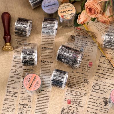 3cm/5cm * 2m przezroczysty materiał taśmy list angielska fraza DIY taśma maskująca Scrapbooking etykieta samoprzylepna artykuły papiernicze