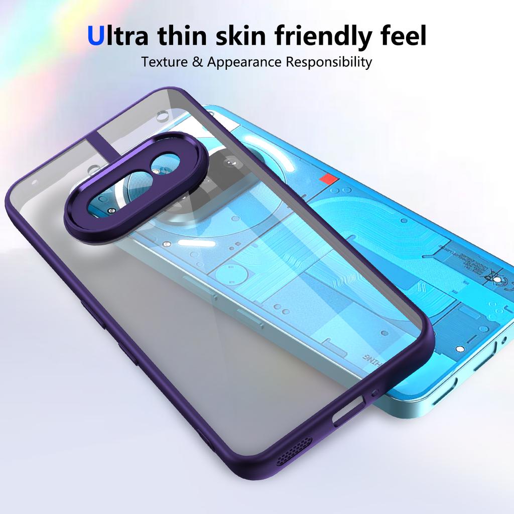 For Nothing Phone (3a) Case Matte Skin Touch Clear PC + TPU Shockproof Phone Back Cover