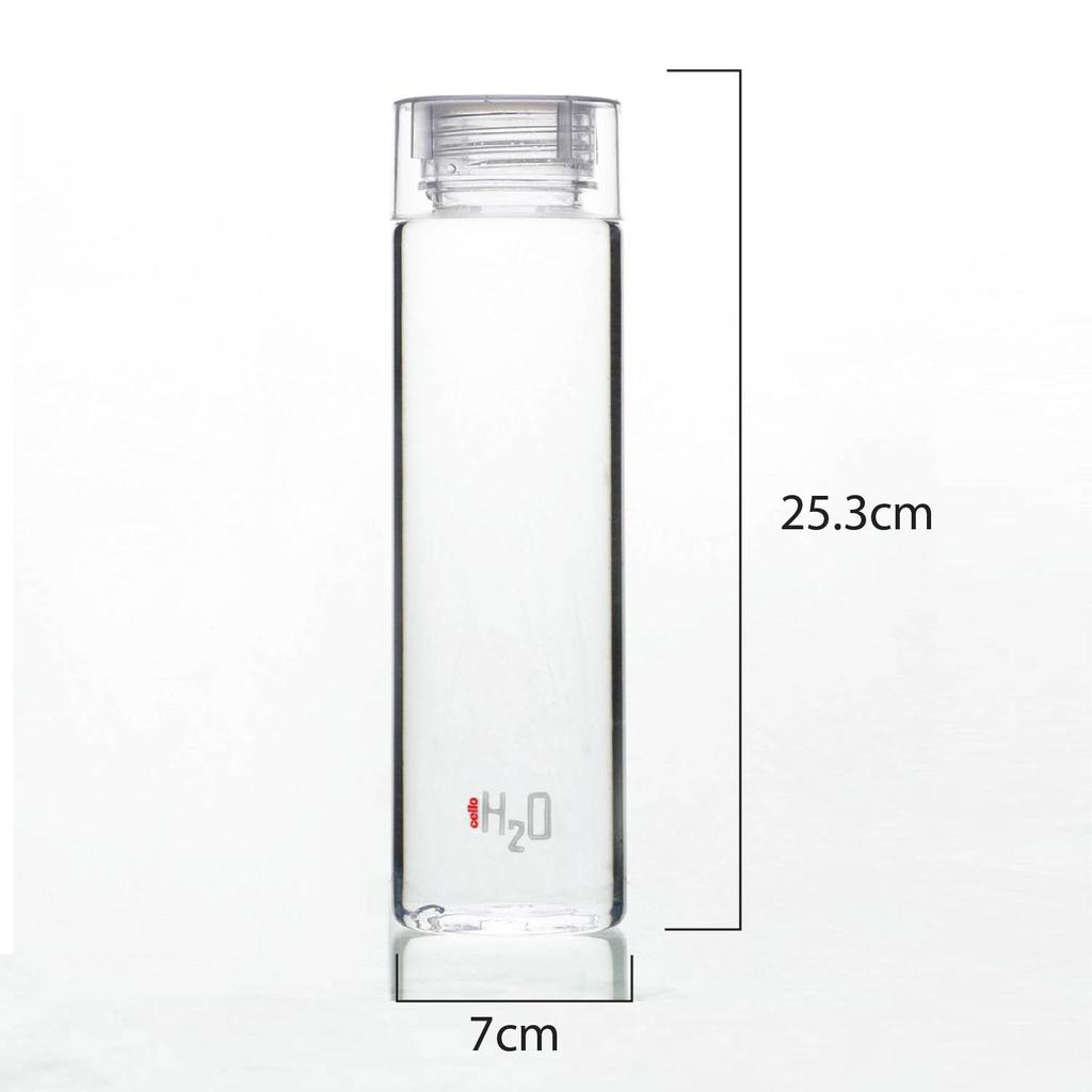 CELLO Clear Plastic Water Bottle Set 4 Pack 1 Litre Leak Proof Hygienic Durable Design