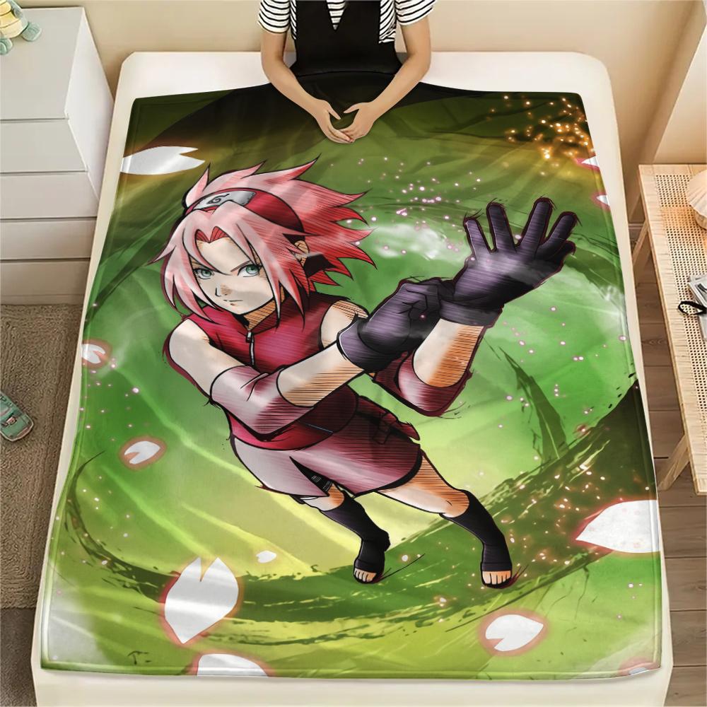 Naruto Haruno Sakura Anime Blanket, Cozy Throw for Bedroom, Ideal Gift for Sakura Lovers.chl