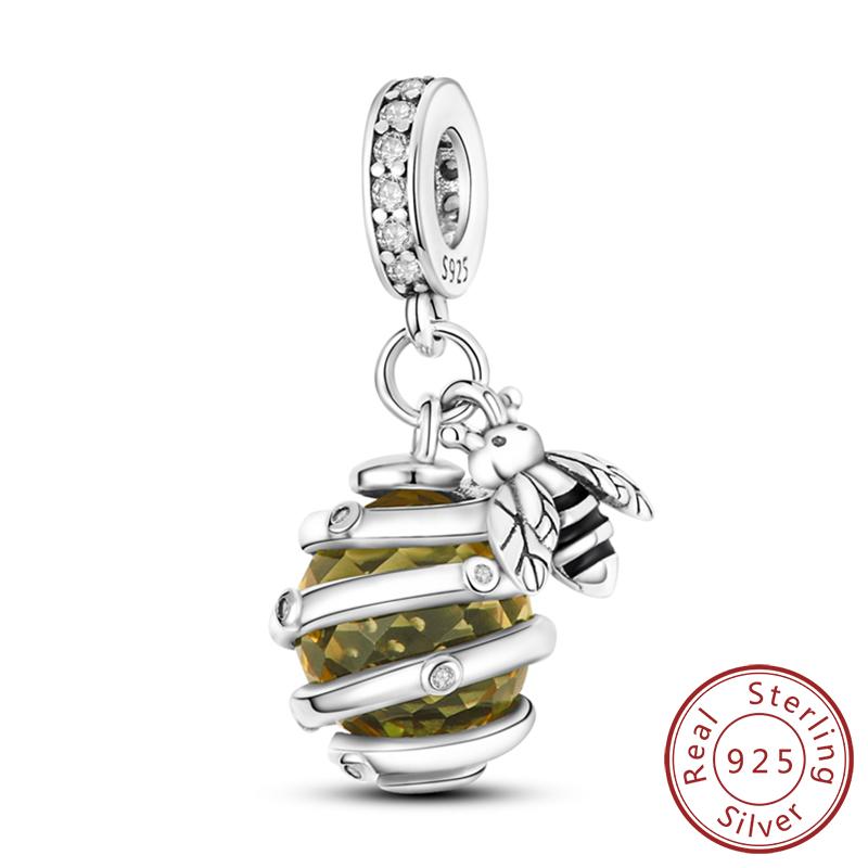 Original Charms Beads Pendan Copper Firefly Bee Butterfly Hummingbird Charm For Bracelets Charm Women Jewelry Gift