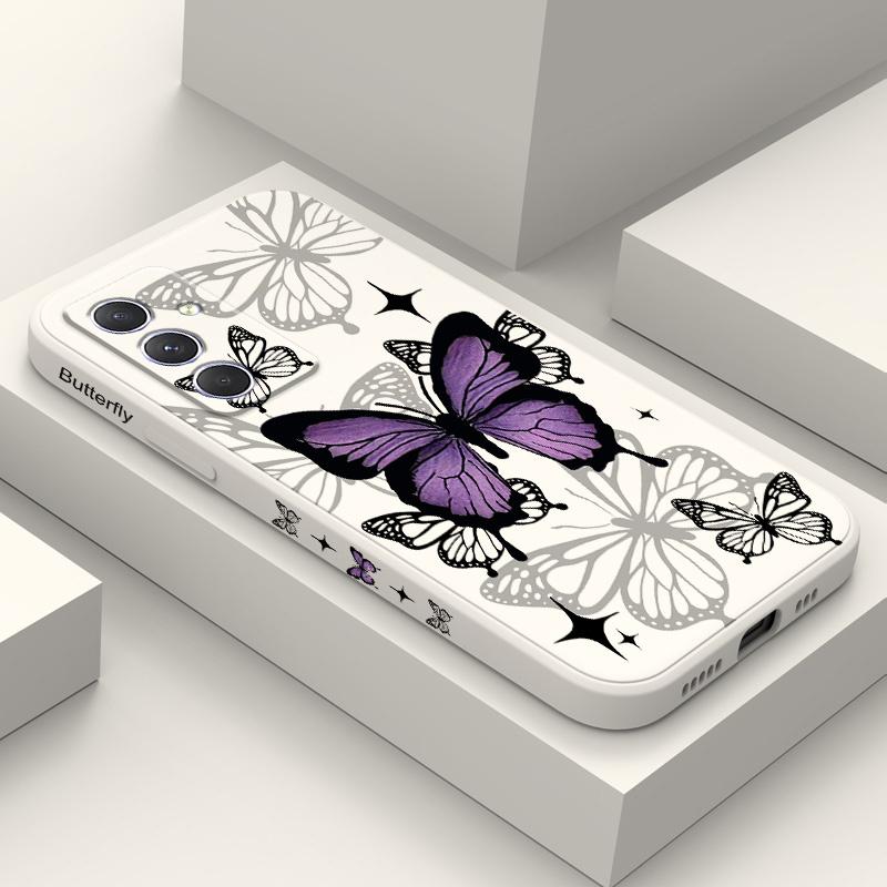 Fliegender Schmetterling Handyhülle Für Samsung Galaxy A37 A57 Flüssigsilikon Hülle