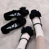 Sheepskin~ French bow leather shoes Mary Jane shoes women's beautiful versatile small heels thick heel single shoes ladyshoes