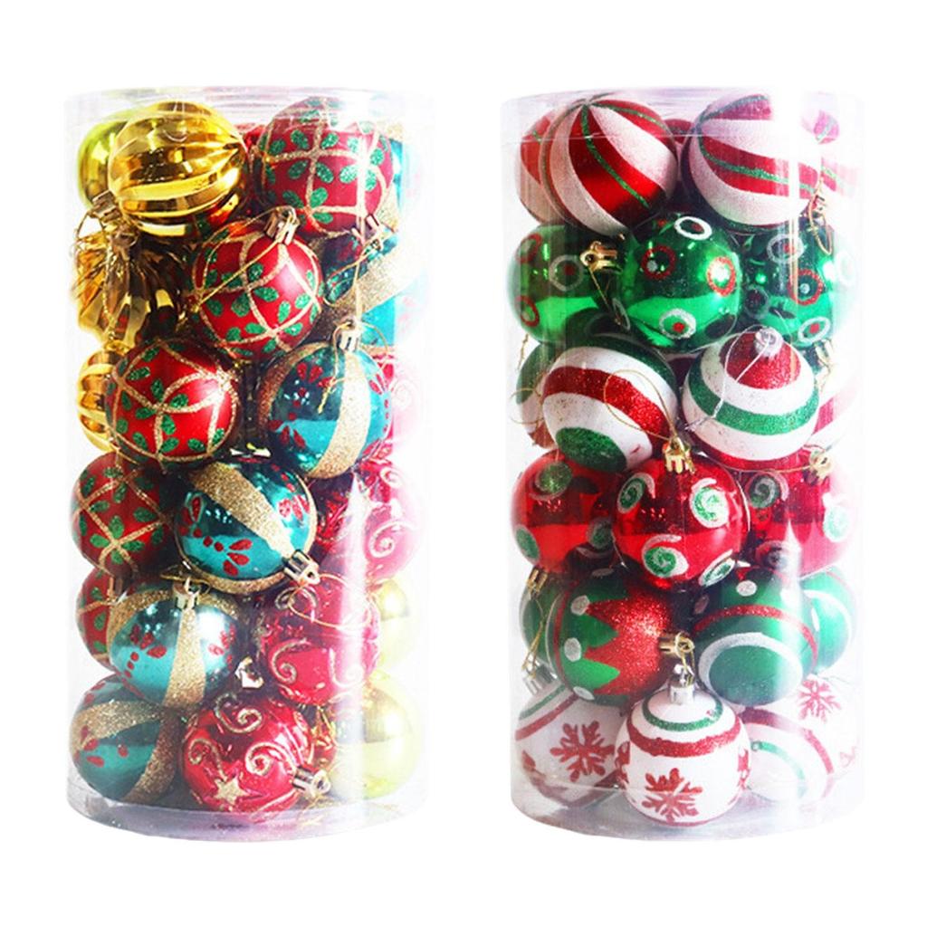 30x Christmas Ball Ornament Pendants Photo Props Charm Drops Holiday Hanging