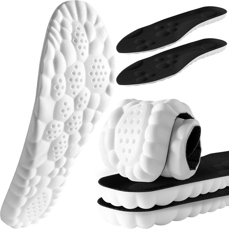 1Pair/3Pair/5Pair/8Pair 4D Cloud Insoles for Men Women Shock Absorption Inserts Soft Memory Foam Insoles for Shoes Boots Sneaker