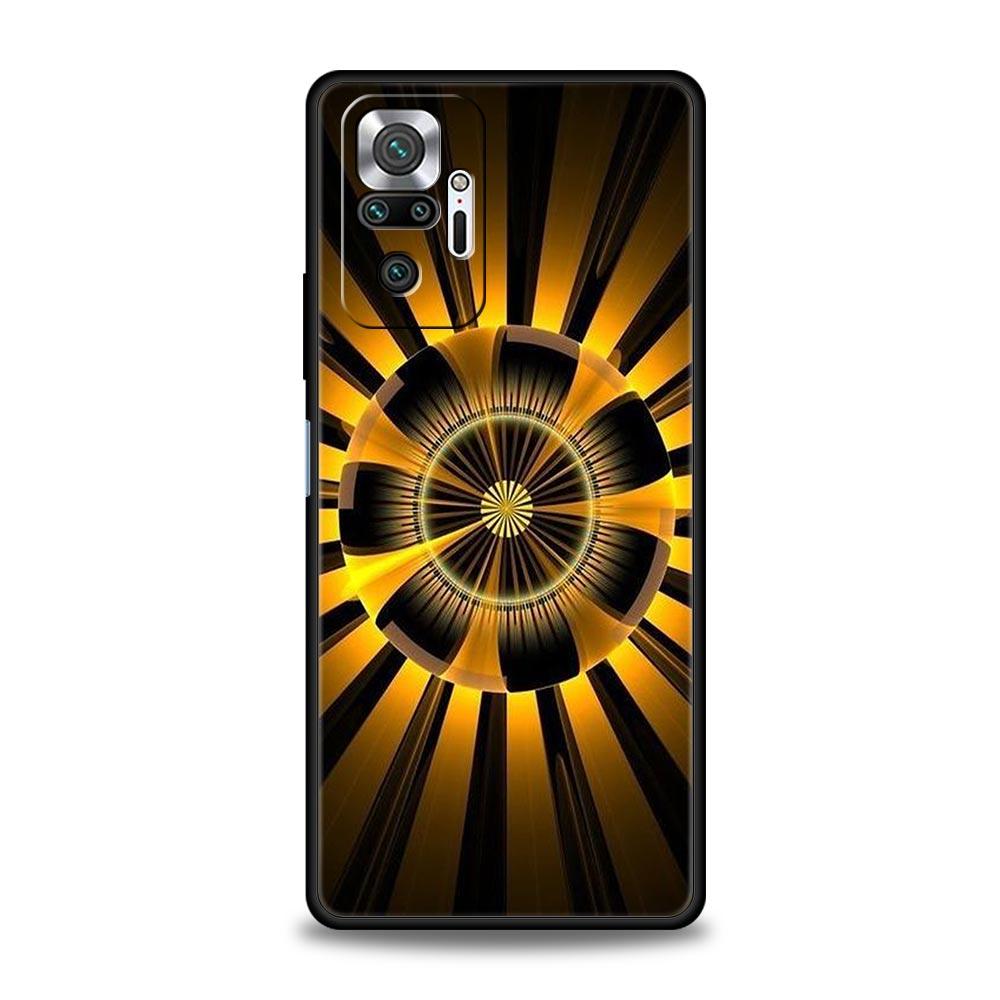 Retro Circular Totem Design Phone Case Cover for Redmi 14C 10C Note 15 14 13 12 10 11 K40 Pro Plus 5G Soft TPU Shockproof Fundas