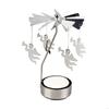 62KD Metal Spinning Tea Lights Holder Creative Rotating Candlestick Ornament