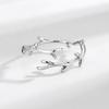 Minimalist Deer Antler Open Ring For Women Adjustable Index Finger Band Unique Personalized Jewelry Gift