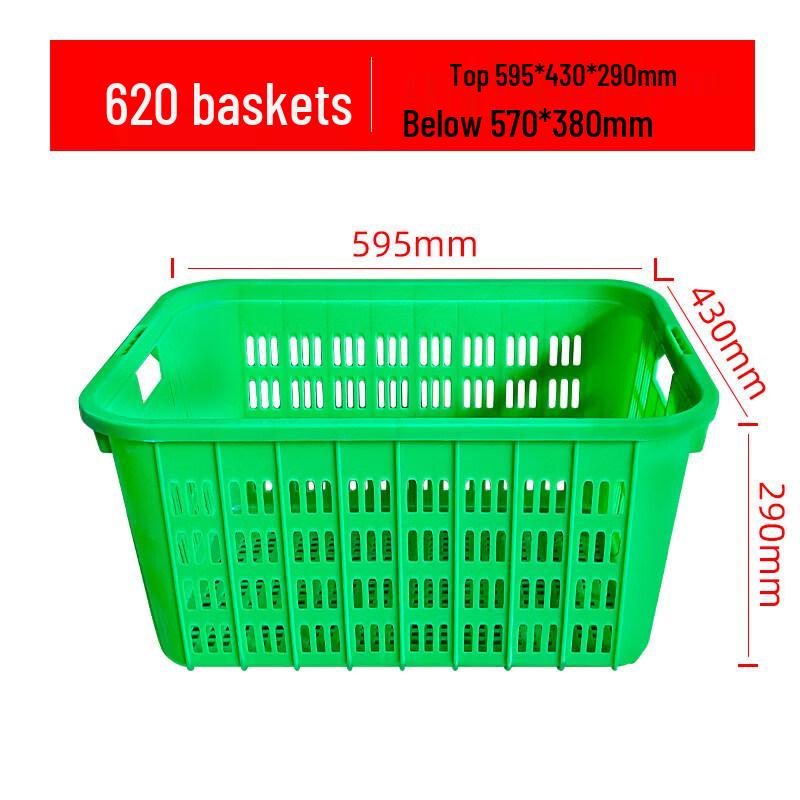 Heavy-Duty Stackable Plastic Storage Baskets