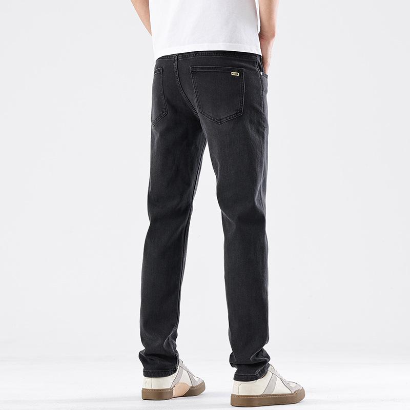 New High-end European Men's Slim Straight Jeans