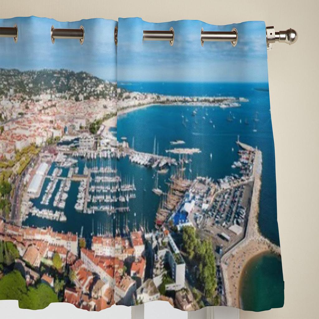 Meerblick Moderne Fenster Vorhänge Drapierung Für Küche Wohnzimmer Schlafzimmer Dekoration Vorhänge