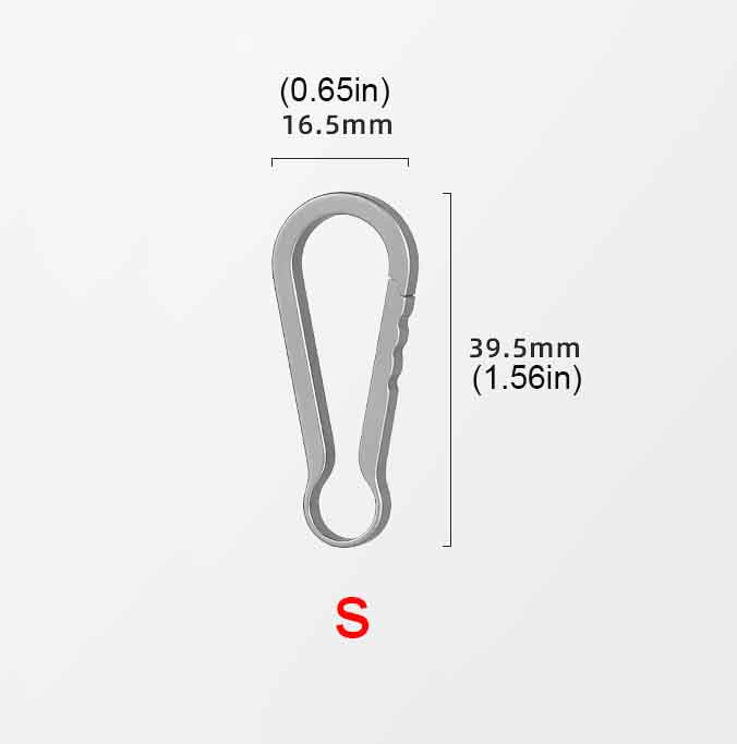 Mini Titanium Alloy Simple Keychain Connection Key Ring Quick-hang Buckle Simple Clasp Horseshoe Hanging Buckle Keyring EDC Tool