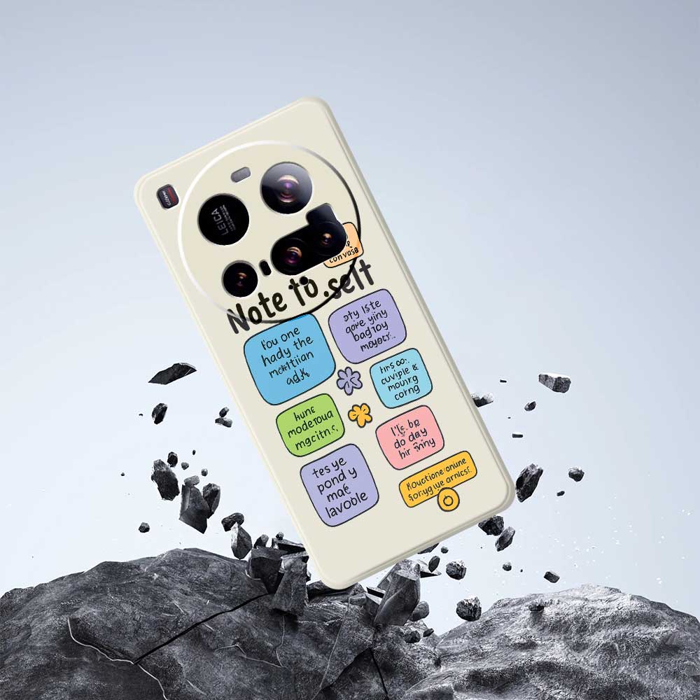 Für Xiaomi 15 Ultra Hülle Farbiges Haftnotizen Musterdruck Gerade Kante TPU Handy-Rückseite