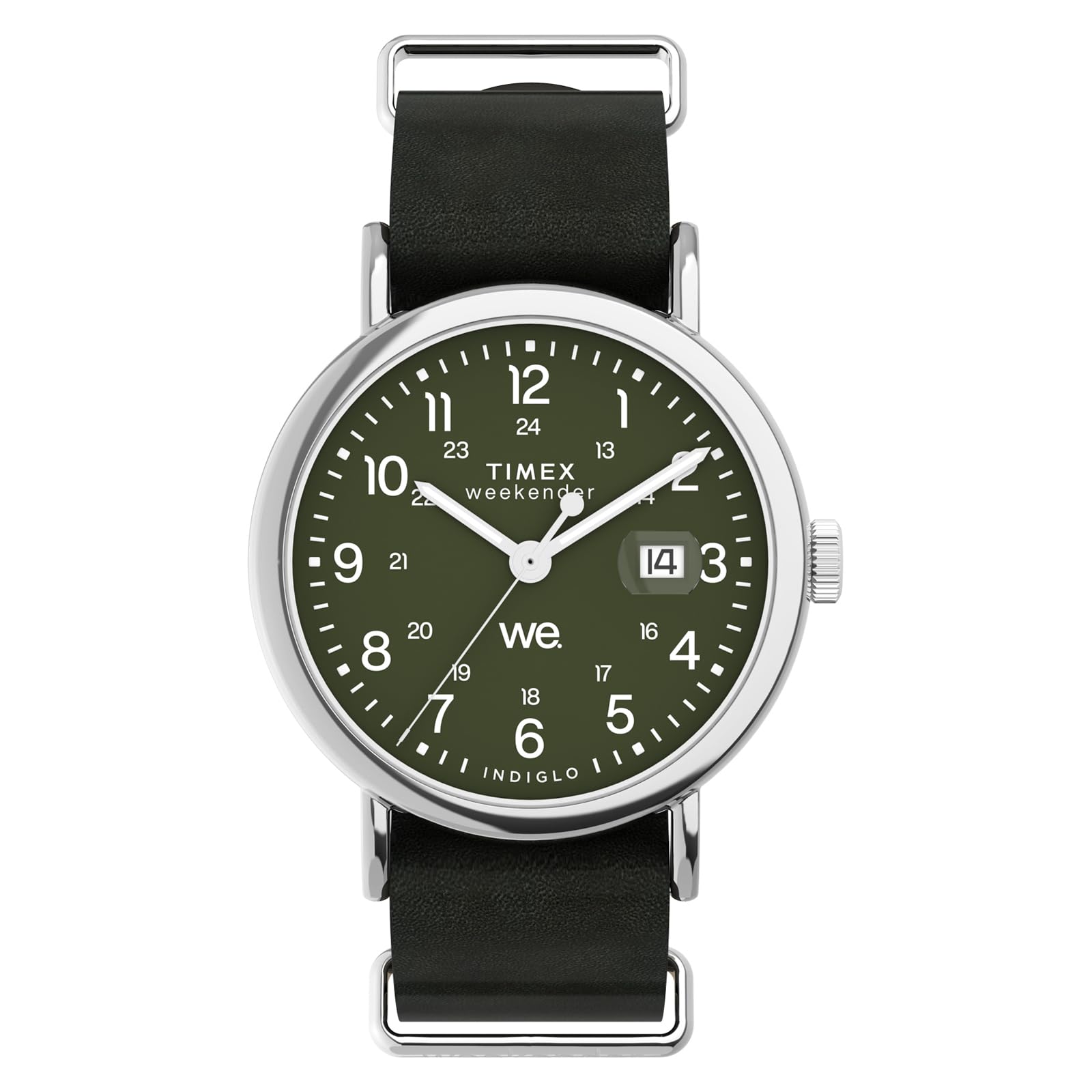 

Часы унисекс Timex Weekender TW2W87000 кварцевые 5 АТМ водонепроницаемые минеральное стекло зеленый циферблат латунь [TIMEX] [Товар] зелёный
