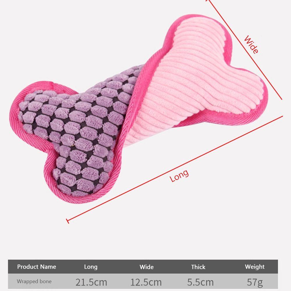 21.5cm Interactive Pet Companion Toy Tooth Cleaning Cats Toy Portable Plush Dogs Toy