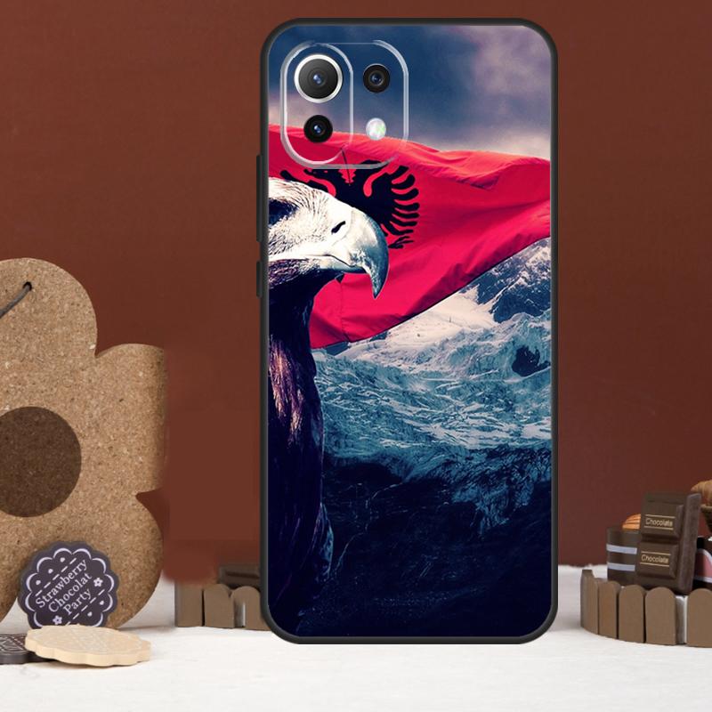 Albania Flag Eagle Case For Xiaomi 17 Pro Max 14 15 Ultra 15T 13T 14T POCO F8 Ultra F7 F5 F6 X5 X6 X7 Pro Cover