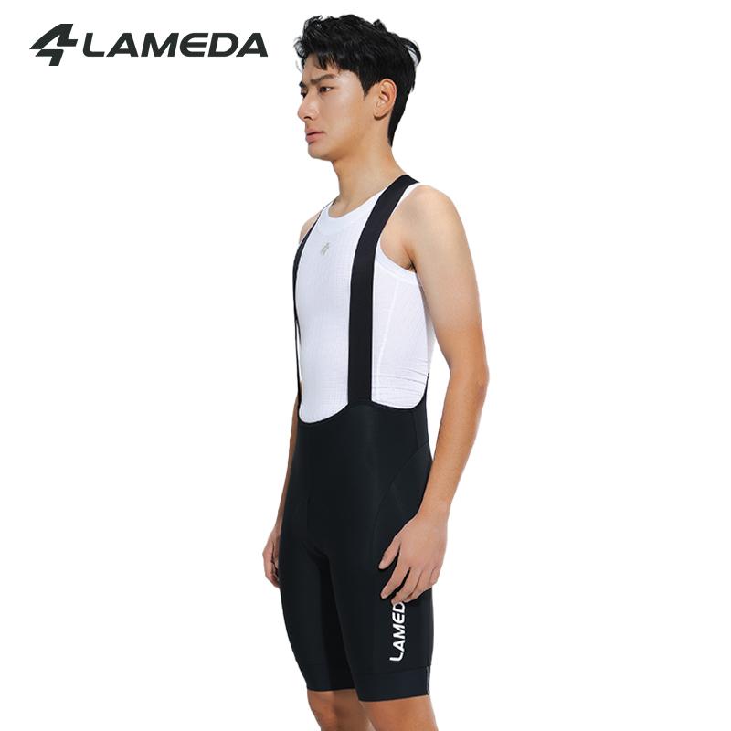LAMEDA Cycling Bib Shorts Shock-Absorption Padded Road Bike Shorts Riding Biking Bib Shorts Breathable Men s Summer MTB Shorts EU-S