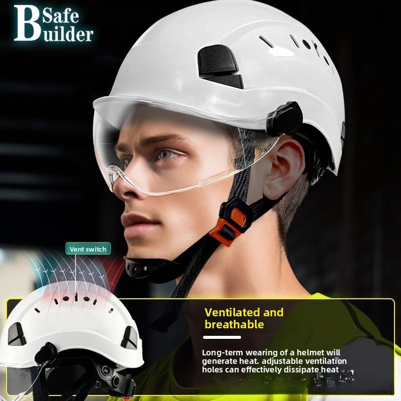 Proteção Ocular Anti-esmagamento Capacete de Segurança para Canteiro de Obras Capacete Rígido ABS Construção Equipamento de Proteção para a Cabeça Estampado