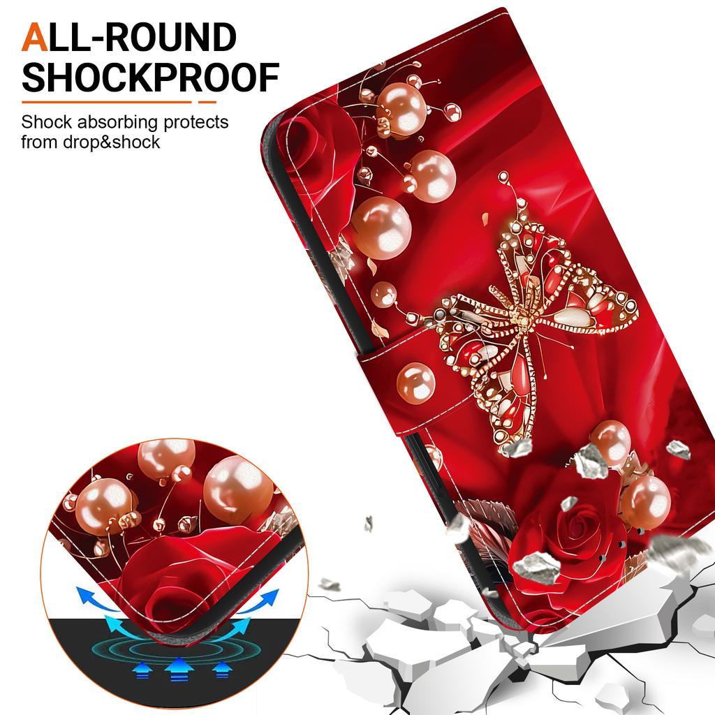 Handmade PU Leather Flip Case for Samsung Galaxy S25 (SM-S931B)- Anti-Slip Shockproof Cover with Wrist Strap & Heart/Rose Cat Designs