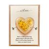 Daughter Pocket Hug with Positive Card Emotional Support Love Heart Figurine Son Sister Niece Pocket Token Decoration Inspirational Encouragement Gift