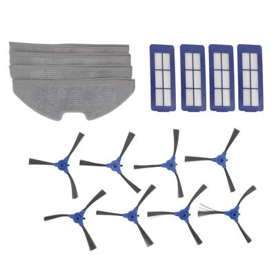Vacuum Sweeper Filter Kit 4 Filter 4 Mop Cloths 8 Side Brush Robot Vacuum Cleaner Side Brush for