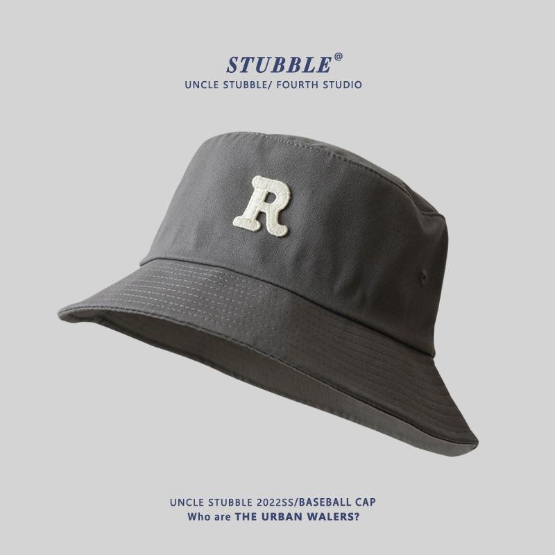 Men Large Size Bucket Hats Women Fashionable Versatile Letters Sun Hat Summer Beach Sunscreen Panama Hat Big Head Fisherman Cap